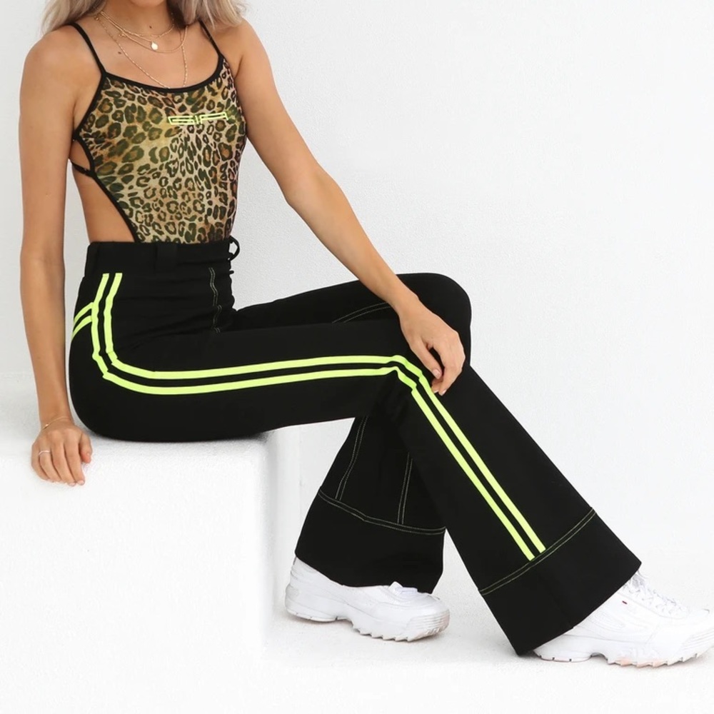 I AM GIA Astrid pants, green stripe